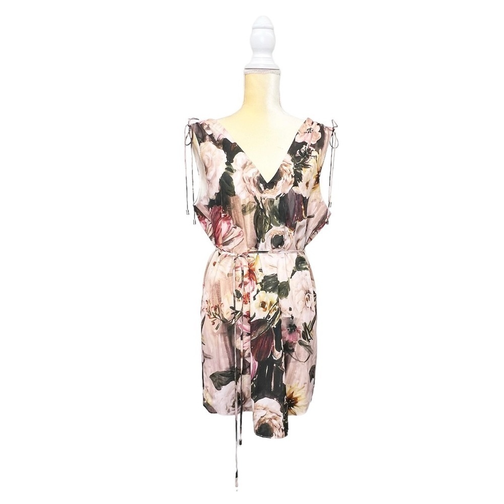 Haute Hippie Follow Me Dress Floral Size Medium Plunging Neck Sleeveless New NWT